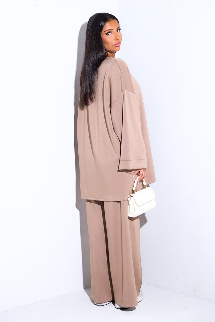 Comfy co-ord set met lange top en oversized broek